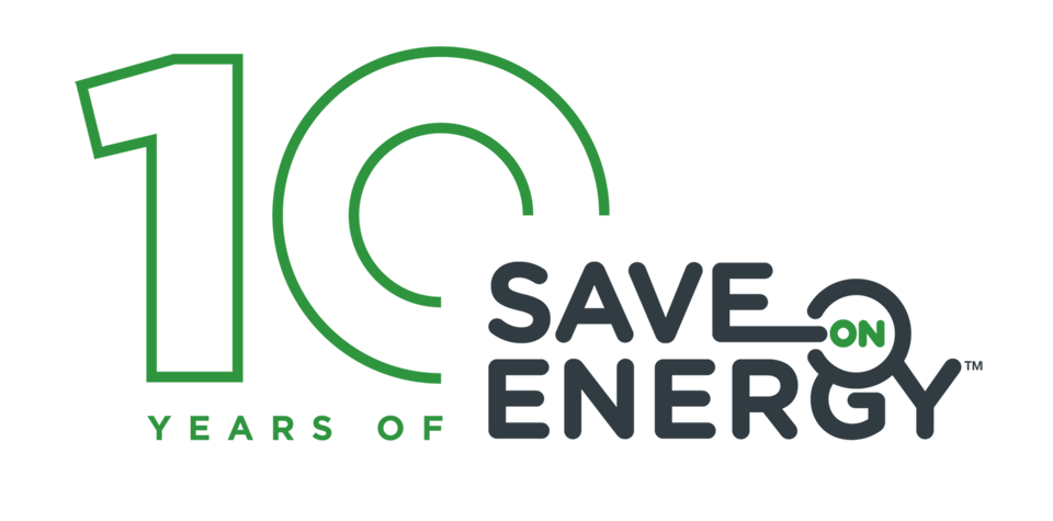10 years of Save on Energy logo