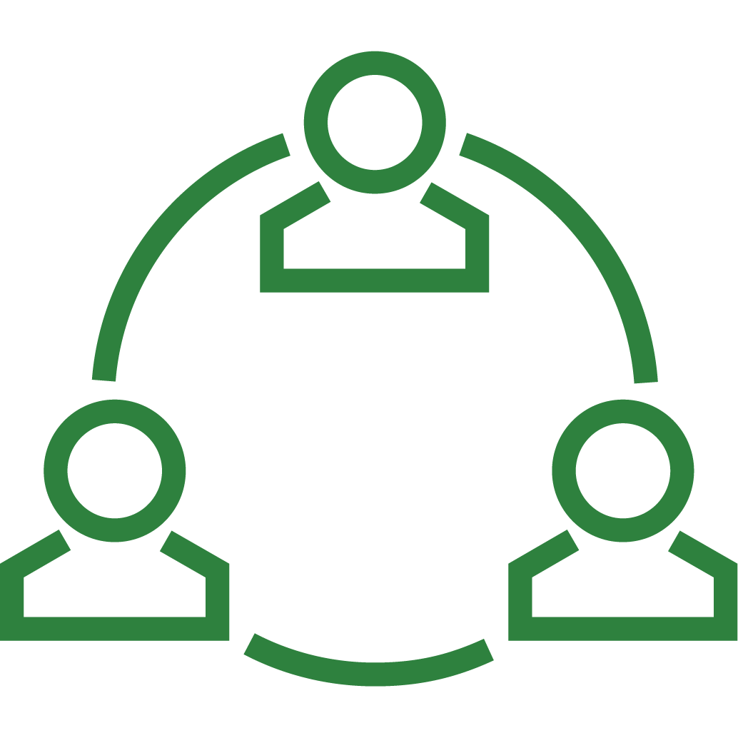 expert support icon - three people grouped together