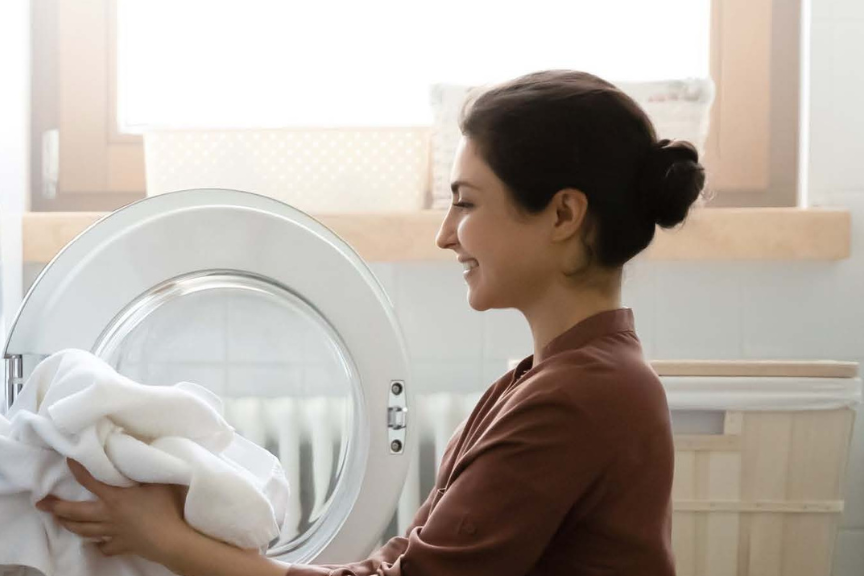 lady doing laundry